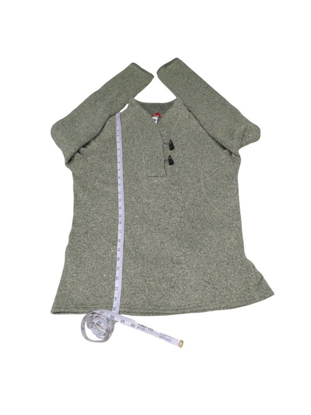 The North Face Crescent Ridge Fleece Sweater Women L Sage Green Toggle Neck - Picture 8 of 9